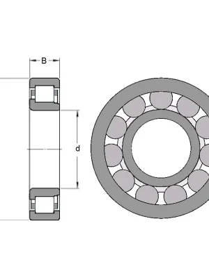 ZVL NJ 208 E – ložisko 40×80×18 mm Cenově Výhodný