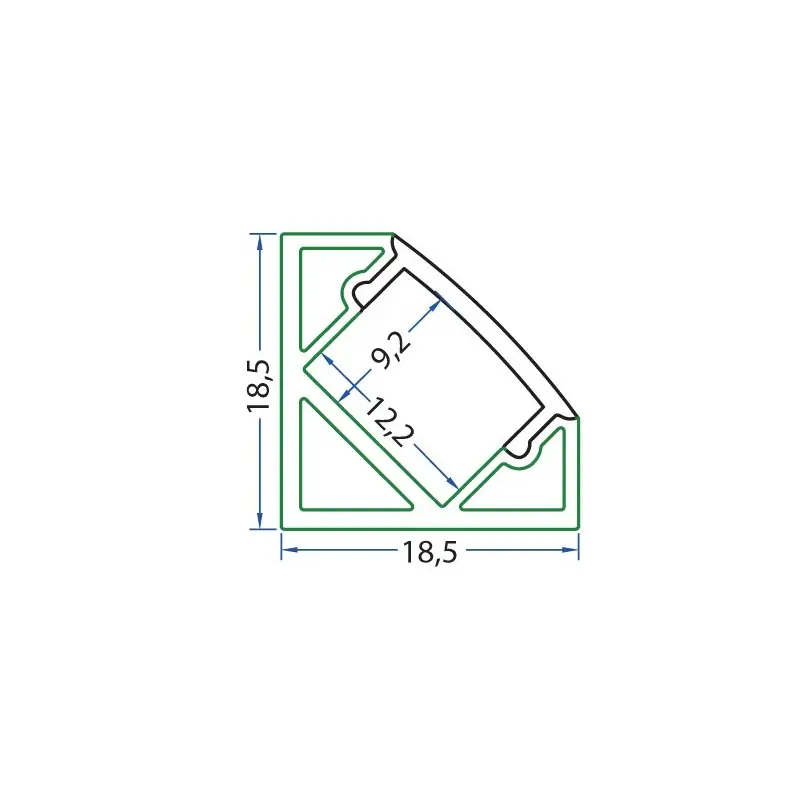 LED lišta 761.014 profil 45° pís Novinka