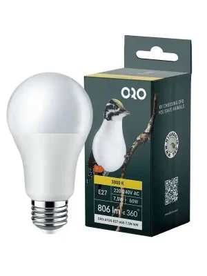 Ověřený LED žár.ORO-ATOS-E27-A60- 7W-WW 3K