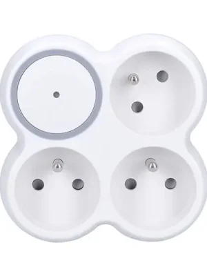 Přepěťová ochrana do zásuvky, 3x 230V, kontrolka "Protected", barva bílá Poslední Šance
