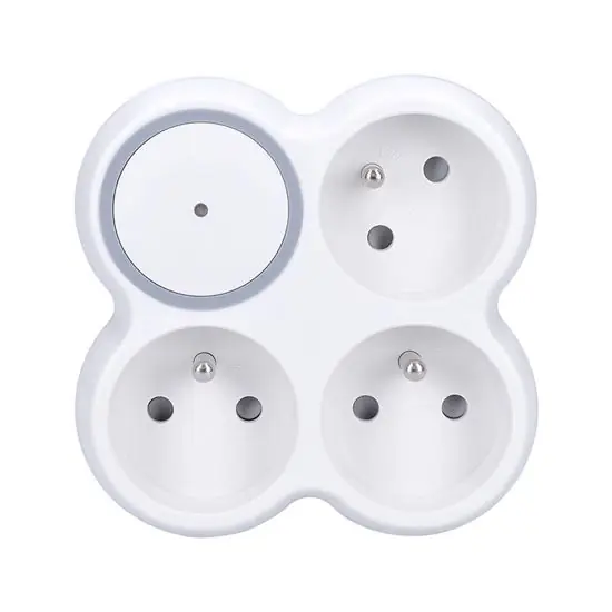 Přepěťová ochrana do zásuvky, 3x 230V, kontrolka "Protected", barva bílá Poslední Šance