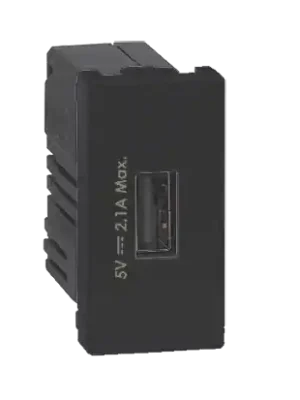 USB nabíječka K45 USB 2.0 - A 5V DC 2,1A 45×22,5mm grafit Originální