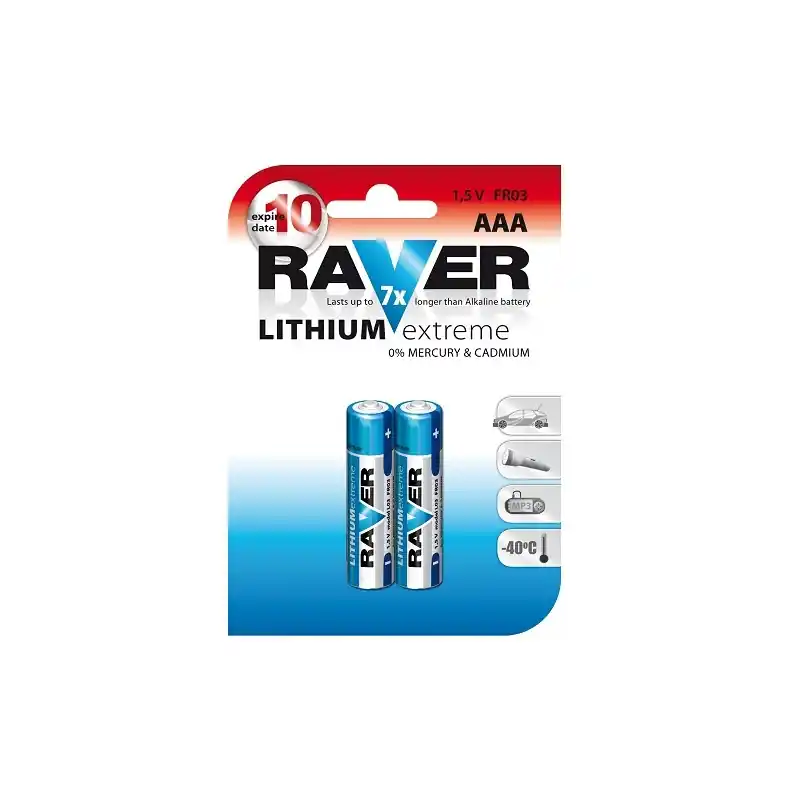 Horká Nabídka Bat.GP RAVER R03 lithium B7811 GP