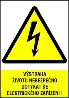 Cenově Výhodný CUPRO PK SAMOLEPKA VÝSTRAHA ŽIVOTU NEBEZPEČNO DOTÝKAT SE EL. ZAŘÍZENÍ 105X74MM 20112B