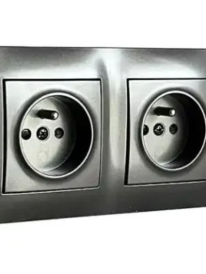 Zásuvkový blok nástěnný 3x 250V/16A + 4x RJ45 cat.6, bez kabelu, barva antracitová metalíza Nakupujte Hned