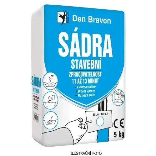 Sádra stavební Den Braven 1kg 00418GY Top Prodej