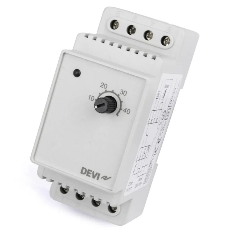 Termostat DEVI DEVIreg 330 (+5až+45°C) s kabelovým snímačem, DIN Časově Omezené