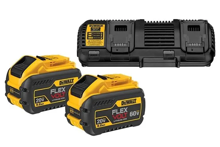 Speciální Cena DEWALT NABÍJEČKA XR FLEXVOLT DVOJITÁ+2XFLEXVOLT AKU. 9,0AH DCB132X2-QW