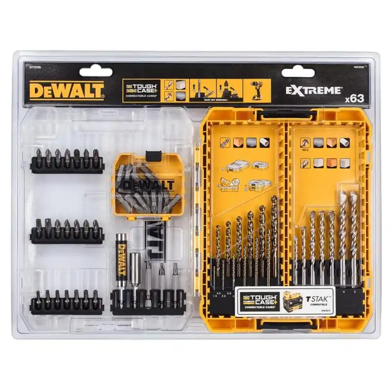 DEWALT SADA VRTÁKŮ DO ZDIVA 4 DT70759-QZ 63DÍLNÁ Levný