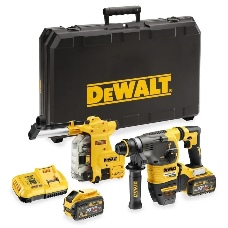 Aktuální DEWALT KLADIVO SDS PLUS 54V XR FLEXVOLT KOMBINOVANÉ S INTEGR. ODSÁVÁNÍ DCH335X2