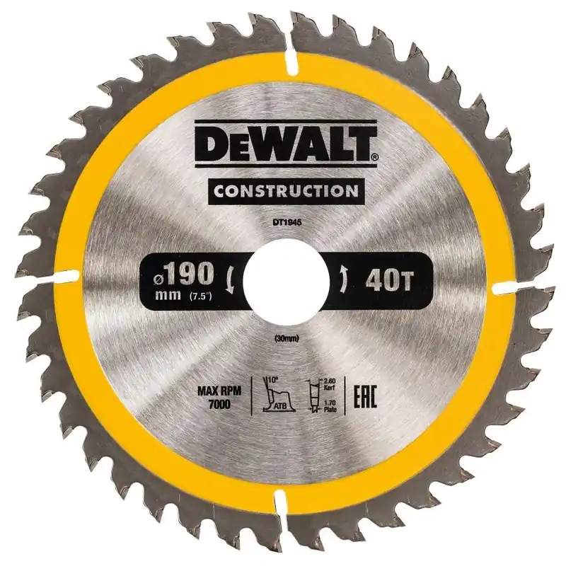 Autentický DEWALT KOTOUČ PILOVÝ DT1945-QZ 190X30MM 40 ZUBŮ 1,7MM