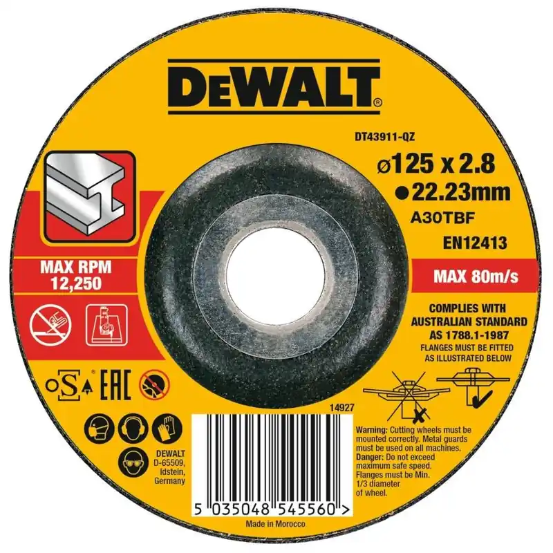 DEWALT KOTOUČ ŘEZNÝ DT43911 NA KOV VYPOUKLÝ Rychlé Dodání