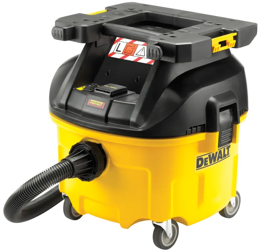 Nízká Cena DEWALT VYSAVAČ DWV901LT, 1250W, 26,5 LITRŮ, TŘÍDA L, EXTERNÍ ZÁSUVKA