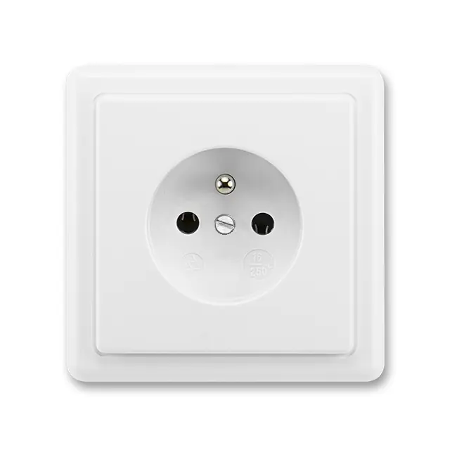 Víkendová Akce Zásuvka Classic jednonásobná bílá ABB 5517-2389 B1