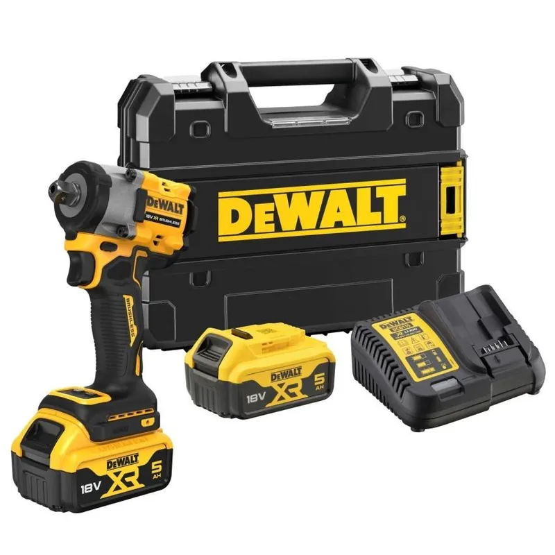 Nakupujte Hned DEWALT UTAHOVÁK RÁZOVÝ 18V 1/2INCH S POJ. KULIČKOU 2XAKU 5,0AH DCF922P2T-QW
