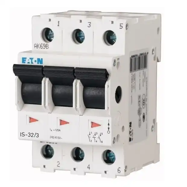 Třífázový hlavní vypínač Eaton 276268 IS-32/3 na DIN lištu Originální