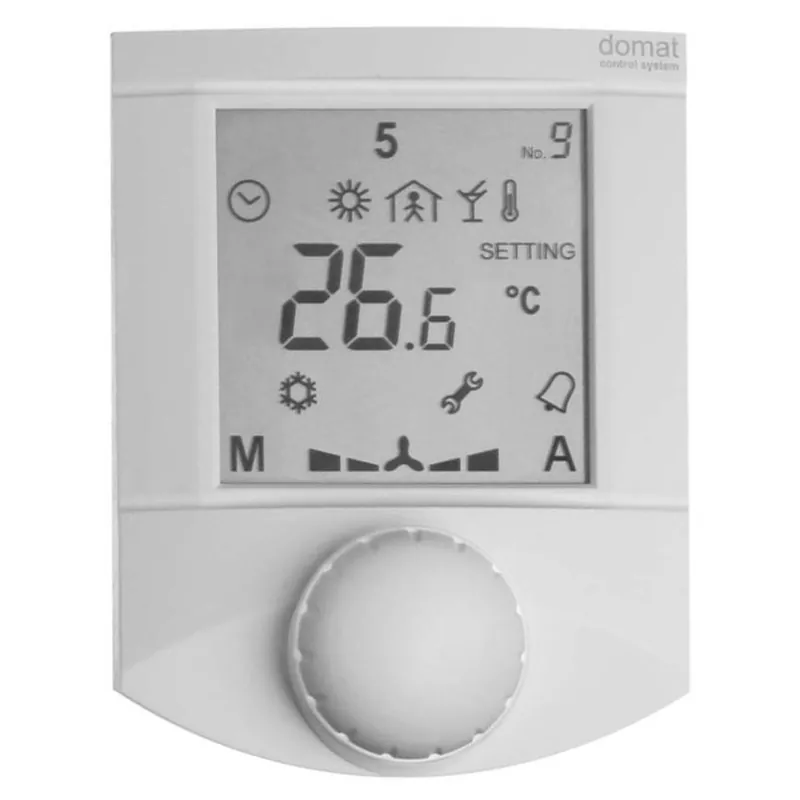 DOMAT OVLADAČ POKOJOVÝ KOMUNIKATIVNÍ, DISPLEJ 60X60MM MODBUS/RS485 NEODDĚLENÁ, UI010 Oblíbený