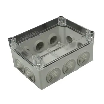 Krabice S-BOX 306 SK-P, 150x110x70 IP55+průchodky, transparentní víko Časově Omezené