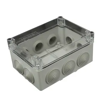 Nejlepší Volba Krabice S-BOX 406 SK-P, 190x140x70 IP55+průchodky, transparentní víko