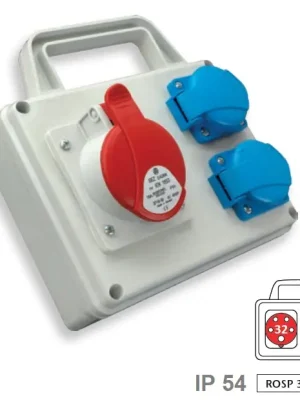 Kup Teď Minizásuvková kombinace SEZ ROSP 3231 D Praktik-IP54, 1x3253, 2x230V s držákem