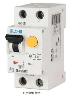 Akce Proudový chránič s jističem EATON PFL6-13/1N/B/003-A 1+N 6kA 112874