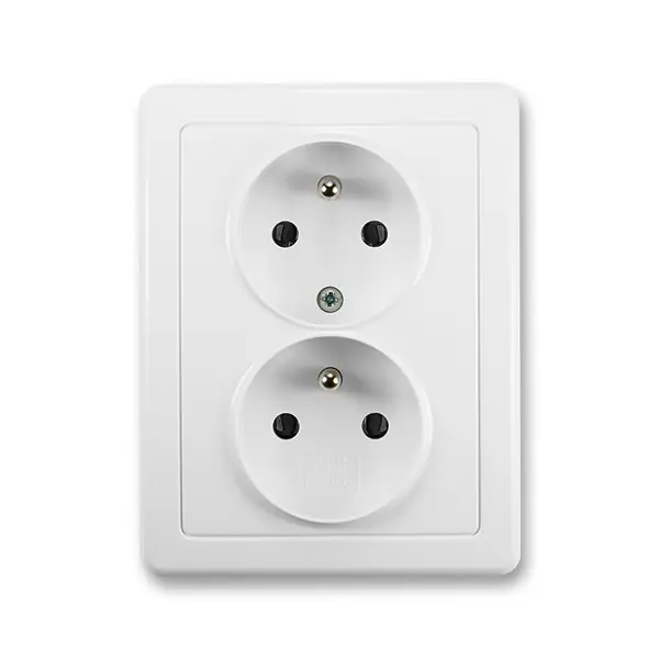 Dvojzásuvka ABB Swing 5512G-C02349 B1 bílá Nejlepší Volba