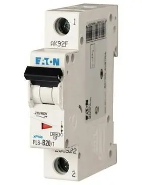 Jistič EATON PL6-20/B/1 6kA 286522 Časově Omezené