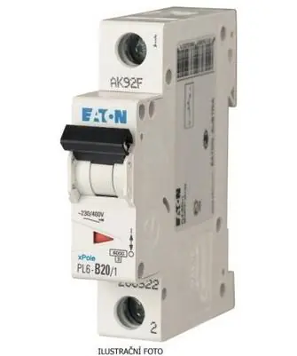 Jistič EATON PL6-20/C/1 6kA 286534 Akční Cena