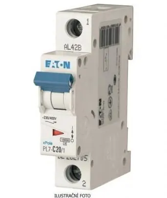 Akční Cena Jistič EATON PL7-20/B/1 10kA 262677