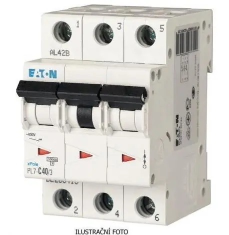 Víkendová Akce Jistič EATON PL7-40/D/3 10kA 263425