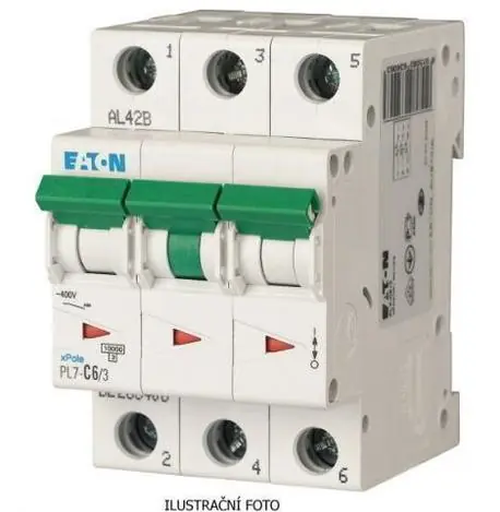 Jistič EATON PL7-6/B/3 10kA 263386 Bezpečná Platba