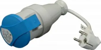 Časově Omezené Šňůrový adaptér SEZ SA-3 z vidlice 230V na zásuvku 1632, IP44