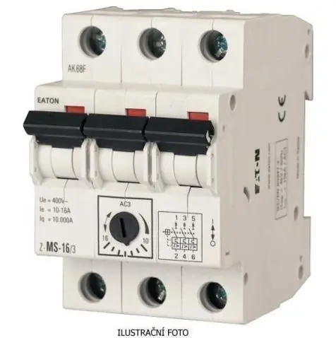 Motorový spouštěč EATON Z-MS-6,3/3P 4-6,3A 248410 Odeslání Ihned