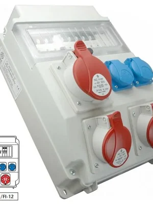 Horká Nabídka Zásuvková rozvodnice ROS 11/FI-12 2x3253+1x1653+2x230V, jištěná, s chráničem, IP54