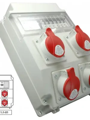 Nová Kolekce Zásuvková rozvodnice ROS 11/I-01 4x3253, jištěná, IP54