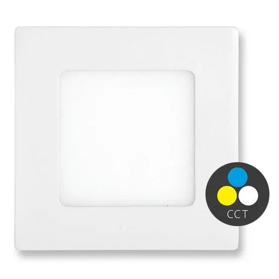 Vestavné svítidlo ECOPLANET RAFA 6W 490lm 3000/4000/6000K bílá IP44 LED-WSQ-CCT/6W/BI Levný