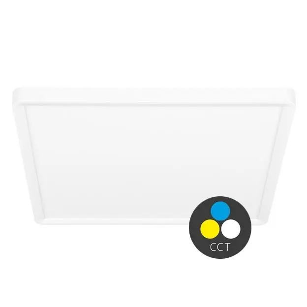 Nejlepší Volba Stropní LED svítidlo ECOPLANET TERY čtverec 32W 40cm CCT 3840lm IP40 bílý lem W008S-CCT/32W/BI