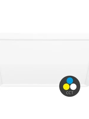Kup Teď Stropní LED svítidlo ECOPLANET TERY čtverec 40W 50cm CCT 4800lm IP40 bílý lem W008S-CCT/40W/BI