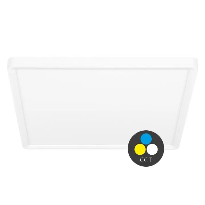 Kup Teď Stropní LED svítidlo ECOPLANET TERY čtverec 40W 50cm CCT 4800lm IP40 bílý lem W008S-CCT/40W/BI