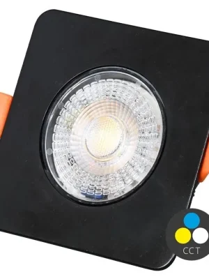 Vestavné LED svítidlo ECOPLANET ZITA čtverec výklopný 7W IP20 560lm CCT černá LED-YL202/7W/CCT/CR Akční Cena
