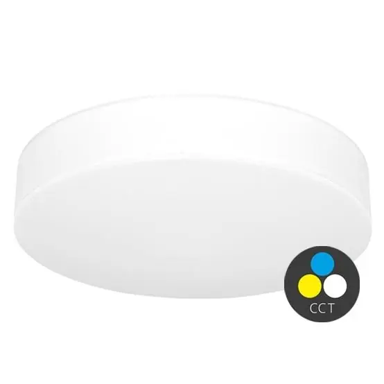 Oblíbený Stropní LED svítidlo ECOPLANET MAKARON kruh 24W 2040lm CCT IP44 bílá WML300-CCT/24W/BI