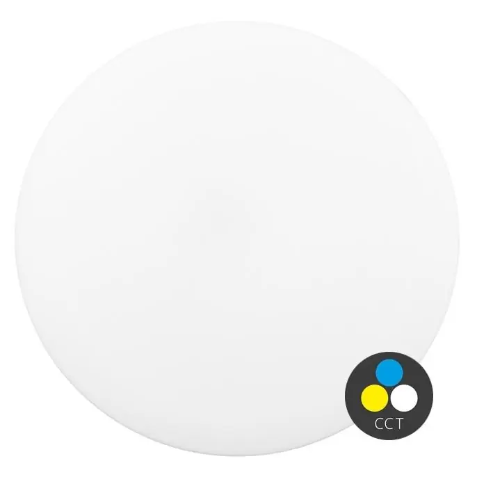 Novinka Stropní LED svítidlo ECOPLANET DISK kruh 24W 2160lm CCT IP44 bílá WYB380-CCT/24W/BI