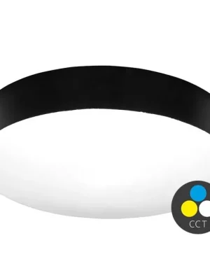 Novinka Stropní LED svítidlo ECOPLANET MAKARON kruh 50W 4250lm CCT IP44 černá WML500-CCT/50W/CR