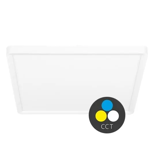 Stropní LED svítidlo ECOPLANET TERY čtverec 24W 30cm CCT 2400lm IP40 bílý lem W008S-CCT/24W/BI Finální Výprodej