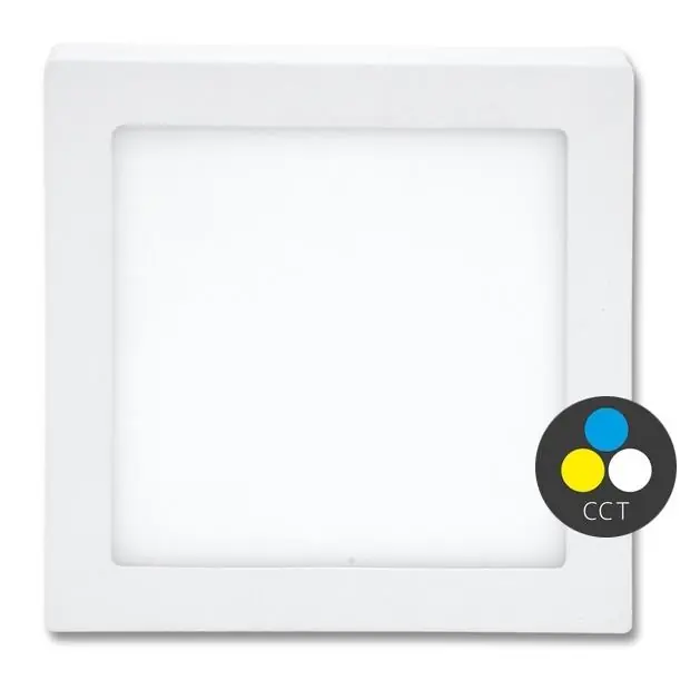 Ověřený Přisazené svítidlo ECOPLANET RAFA 2 30x30cm 25W 2260lm CCT IP20 LED-CSQ-CCT/25W/BI