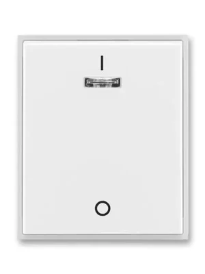ABB 3558E-A00933 01, Element Kryt jednoduchý s pot. a čirým pr., bílá/ledová bílá Sezónní Sleva