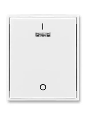 ABB 3558E-A00933 03, Element Kryt jednoduchý s pot. a čirým pr., bílá/bílá Víkendová Akce