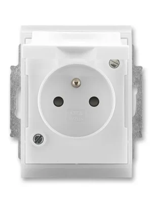 ABB 5518E-A02999 01 Zásuvka jednonásobná s víčkem, IP44, bílá/ledová bílá Ihned K Objednání
