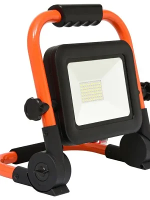 ECOPLANET SVÍTIDLO LED REFLEKTOR S PODSTAVCEM AKU 30W 1800LM RMLED-30W/ORA/AKU Expresní Doručení