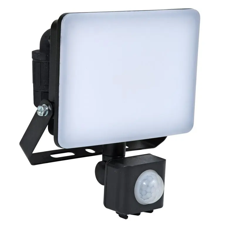 Vrácení Zdarma LED reflektor s pohybovým čidlem ECOLITE FIST 20W 1800 lm 5000K IP44 černý